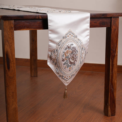 Victorian Table Runner with Tasseled Ends In 4 Shades