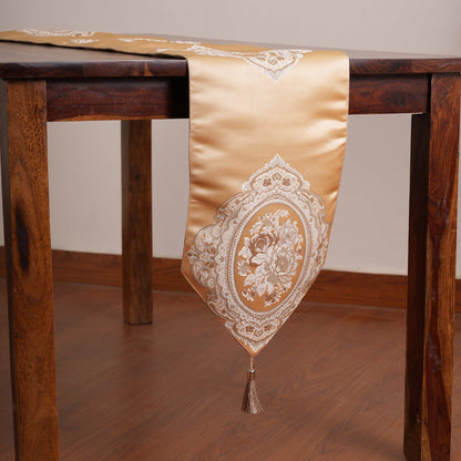 Victorian Table Runner with Tasseled Ends In 4 Shades