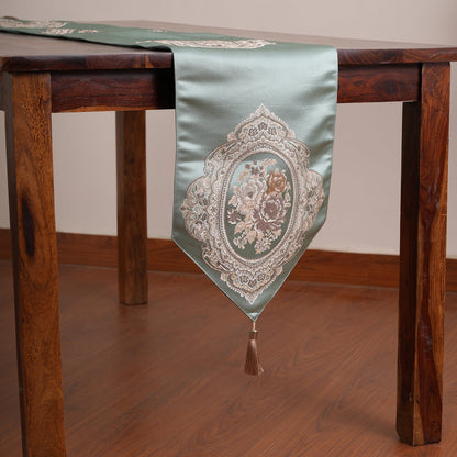 Victorian Table Runner with Tasseled Ends In 4 Shades
