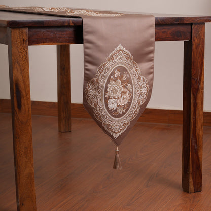 Victorian Table Runner with Tasseled Ends In 4 Shades