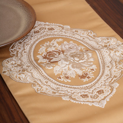 Victorian Table Runner with Tasseled Ends In 4 Shades