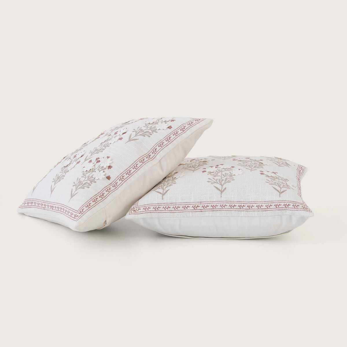 Botanical Daisy Accent Cushion Cover - Set of 2