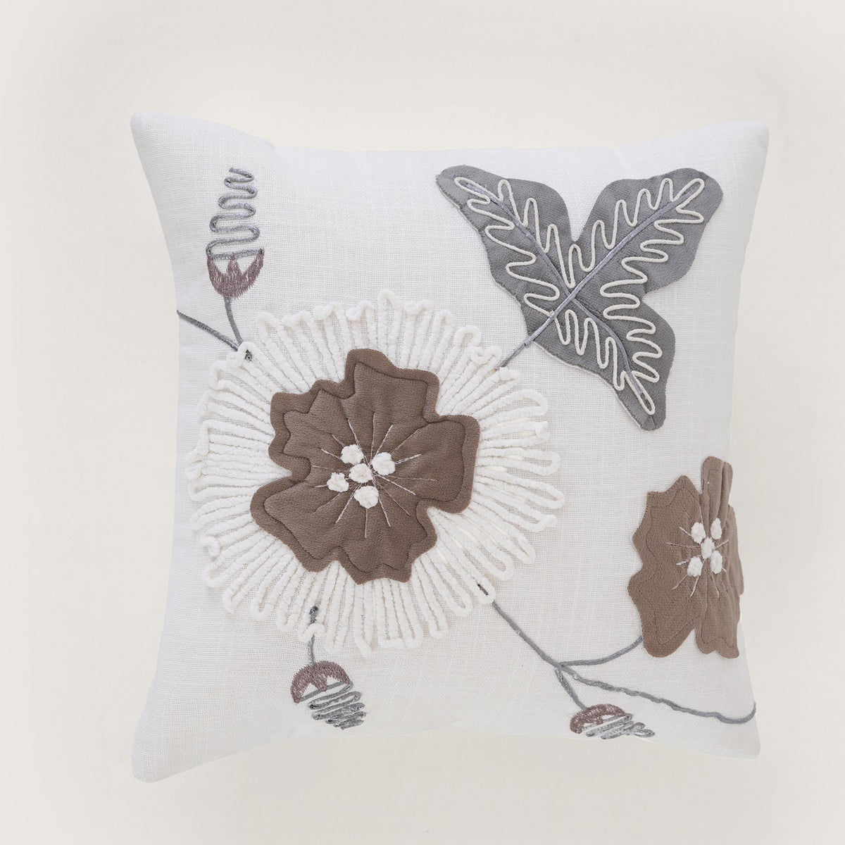 Appliqué Floral Cushion Cover Set of 2