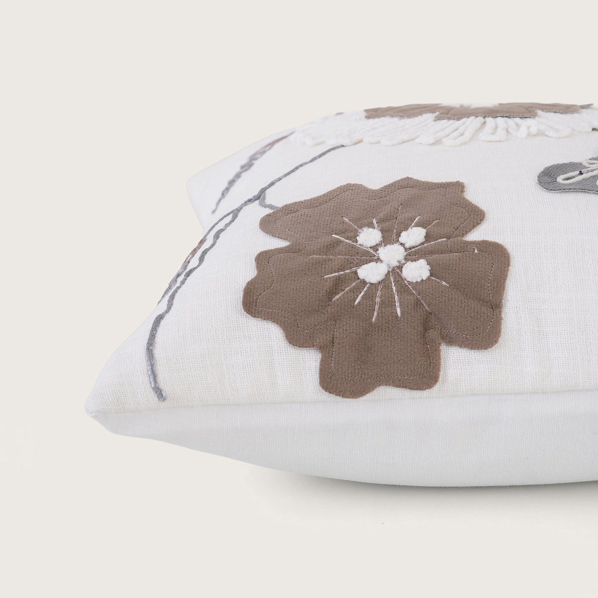 Appliqué Floral Cushion Cover Set of 2