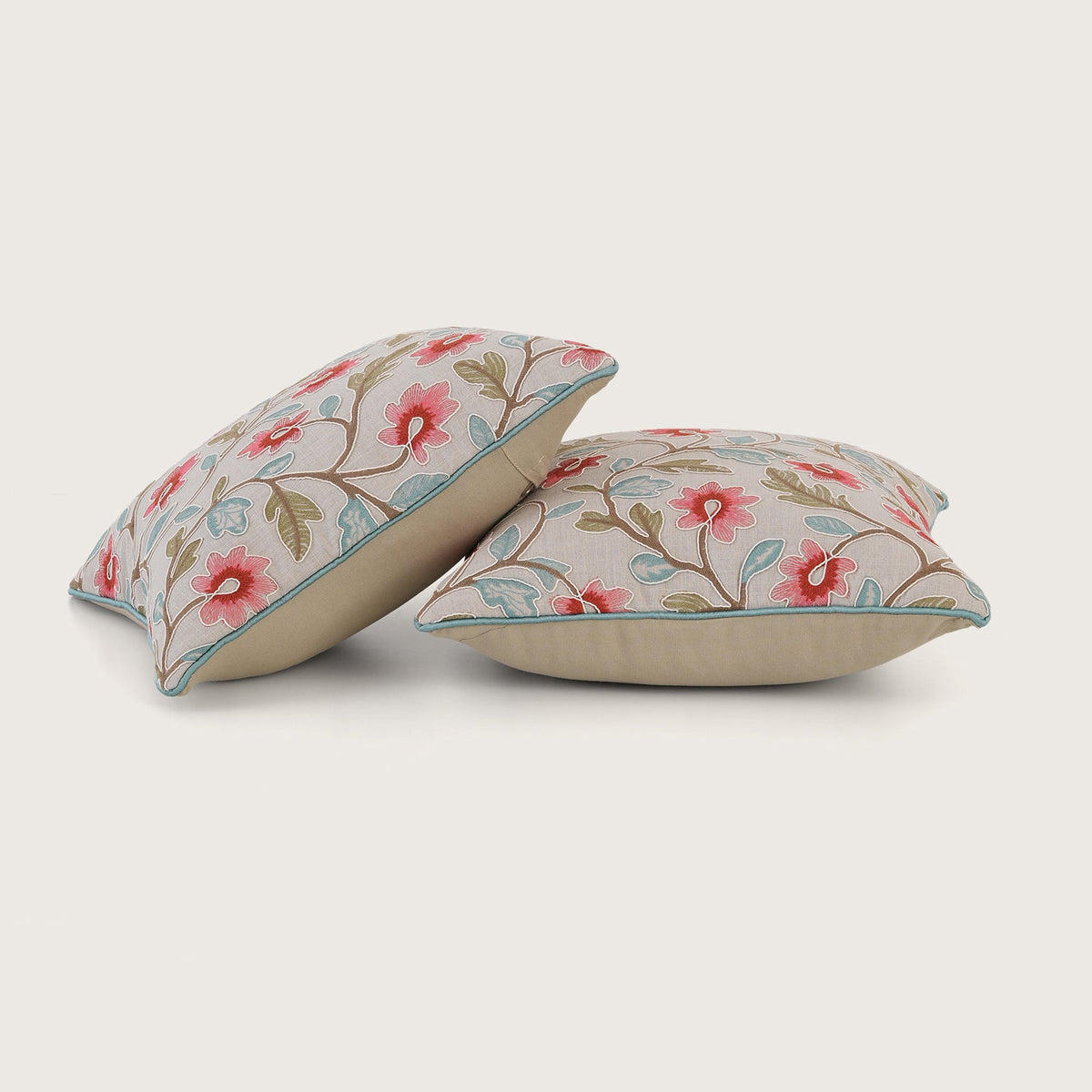 Embroidered Floral Cushion Cover - Single Unit