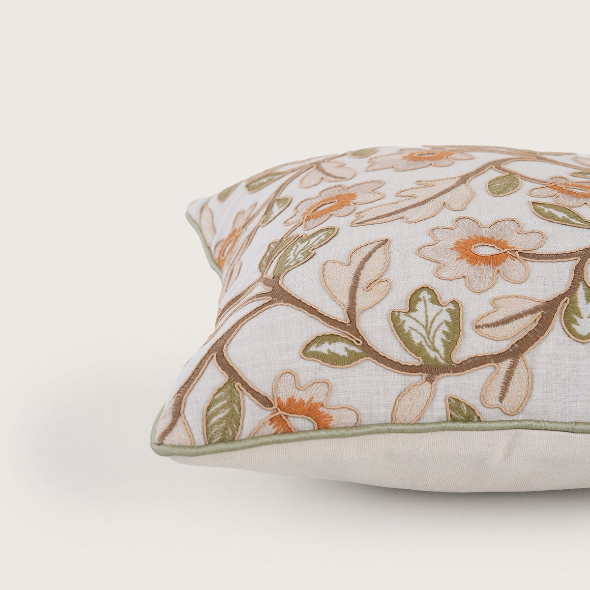 Embroidered Floral Cushion Cover - Single Unit