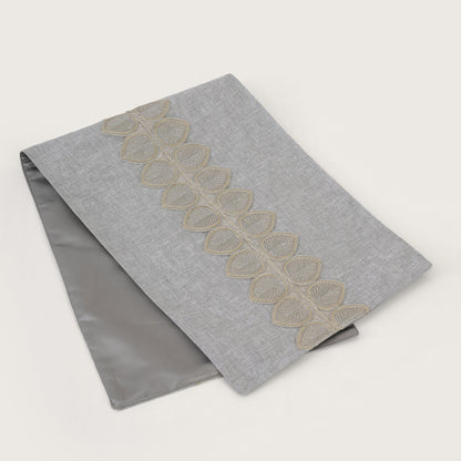Embroidered Leaf-Vine Table Runner