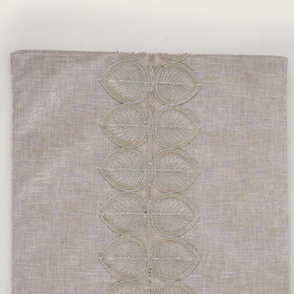 Embroidered Leaf-Vine Table Runner