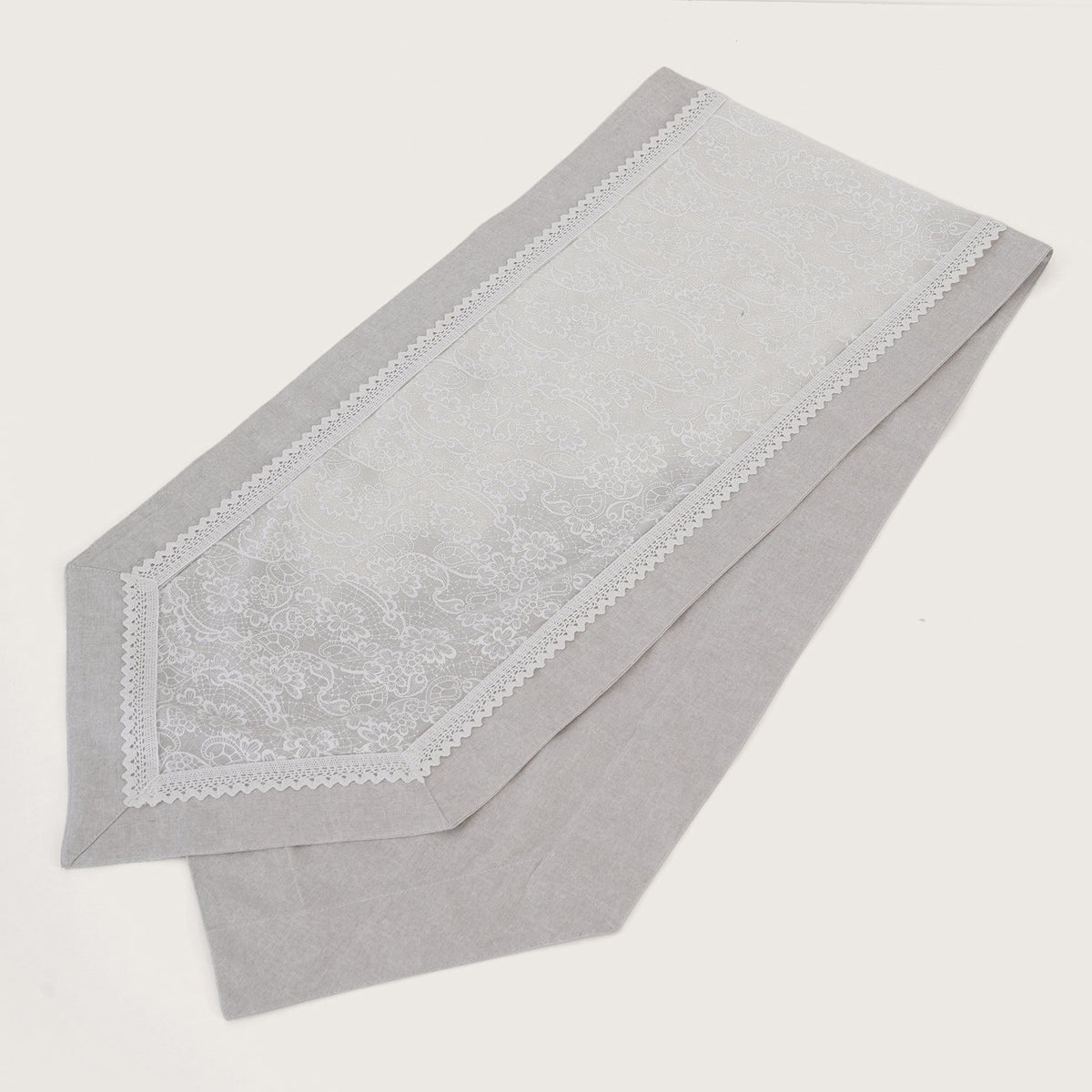 Floral Patterned Inlay Table Runner