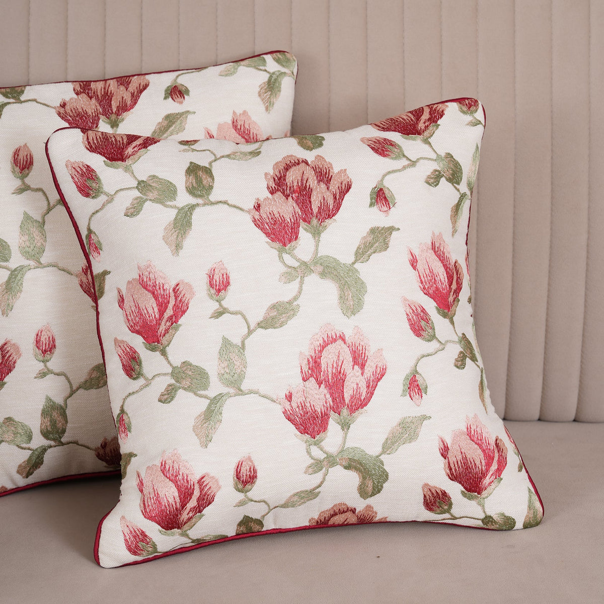 Vintage Botanical Vine Cushion Cover - Set of 2