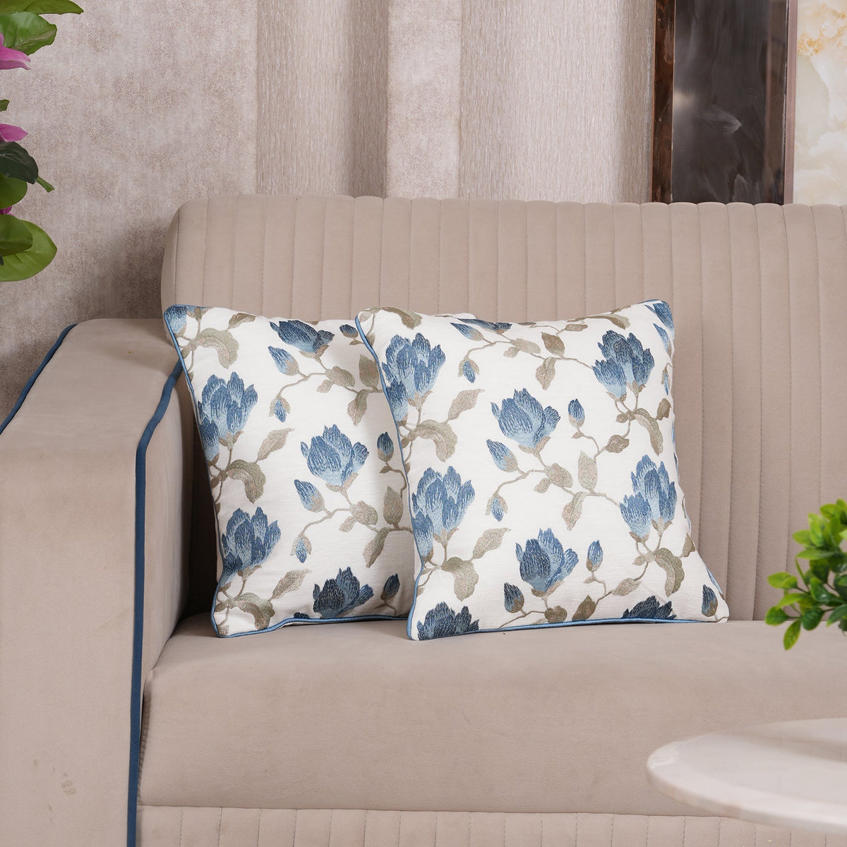 Vintage Botanical Vine Cushion Cover - Set of 2
