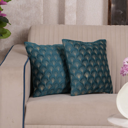 Luxury Quilted Scalloped  Cushion Cover- Set of 2