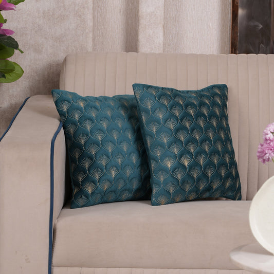Luxury Quilted Scalloped  Cushion Cover- Set of 2