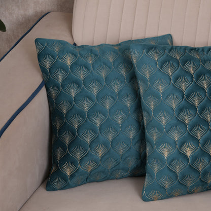 Luxury Quilted Scalloped  Cushion Cover- Set of 2