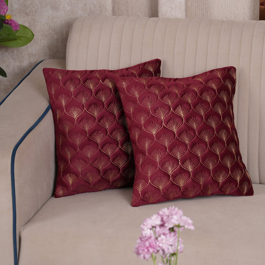 Luxury Quilted Scalloped  Cushion Cover- Set of 2