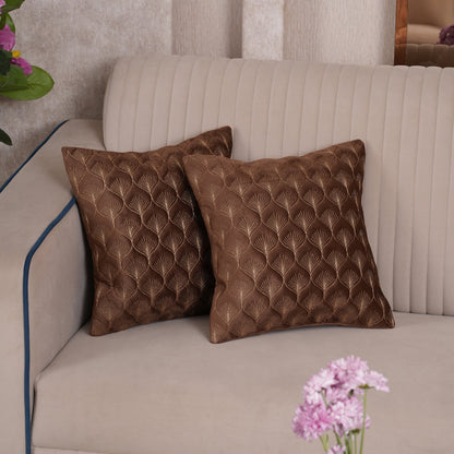 Luxury Quilted Scalloped  Cushion Cover- Set of 2