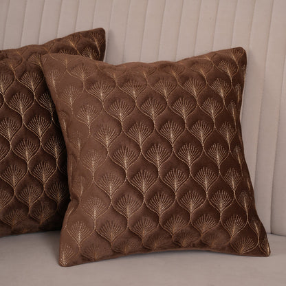 Luxury Quilted Scalloped  Cushion Cover- Set of 2