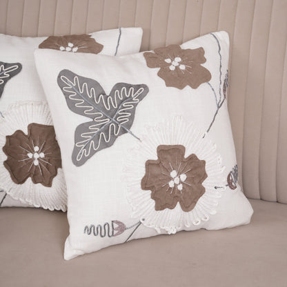 Appliqué Floral Cushion Cover Set of 2
