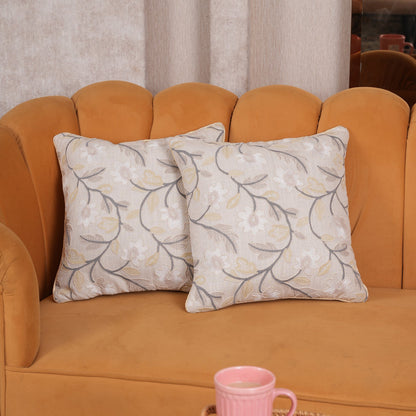 Embroidered Floral Cushion Cover - Single Unit