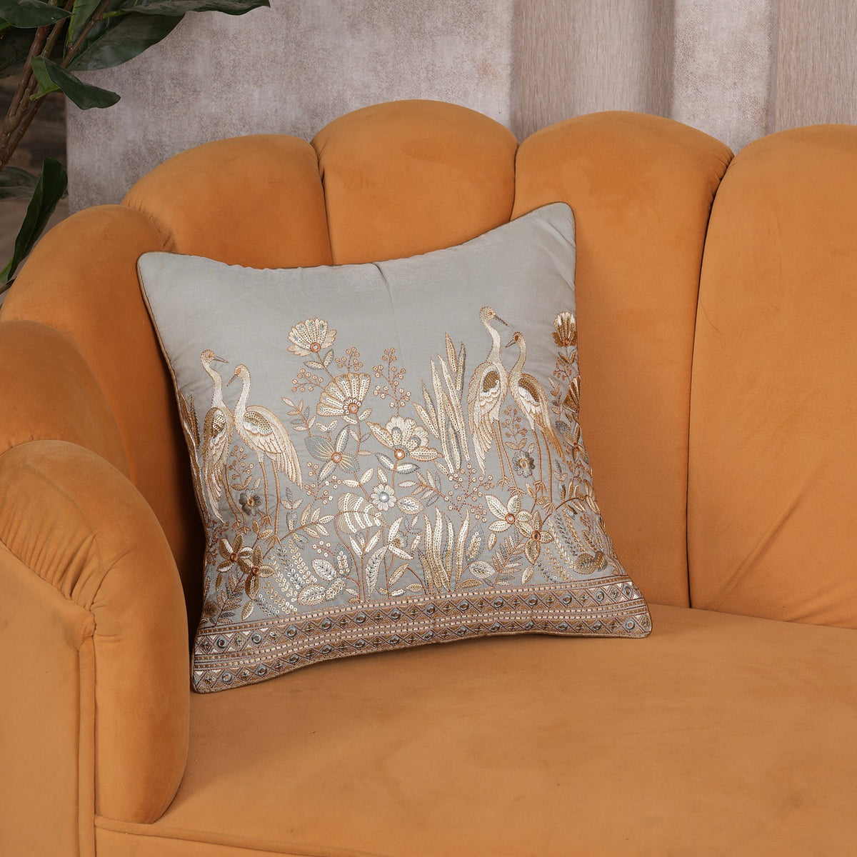Flora & Feathers Cushion Cover