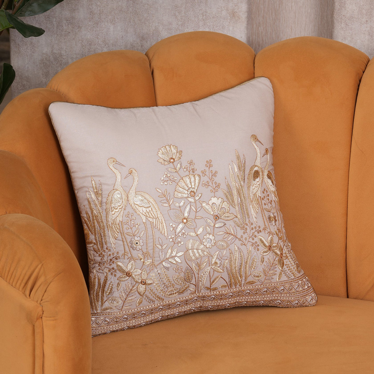 Flora & Feathers Cushion Cover