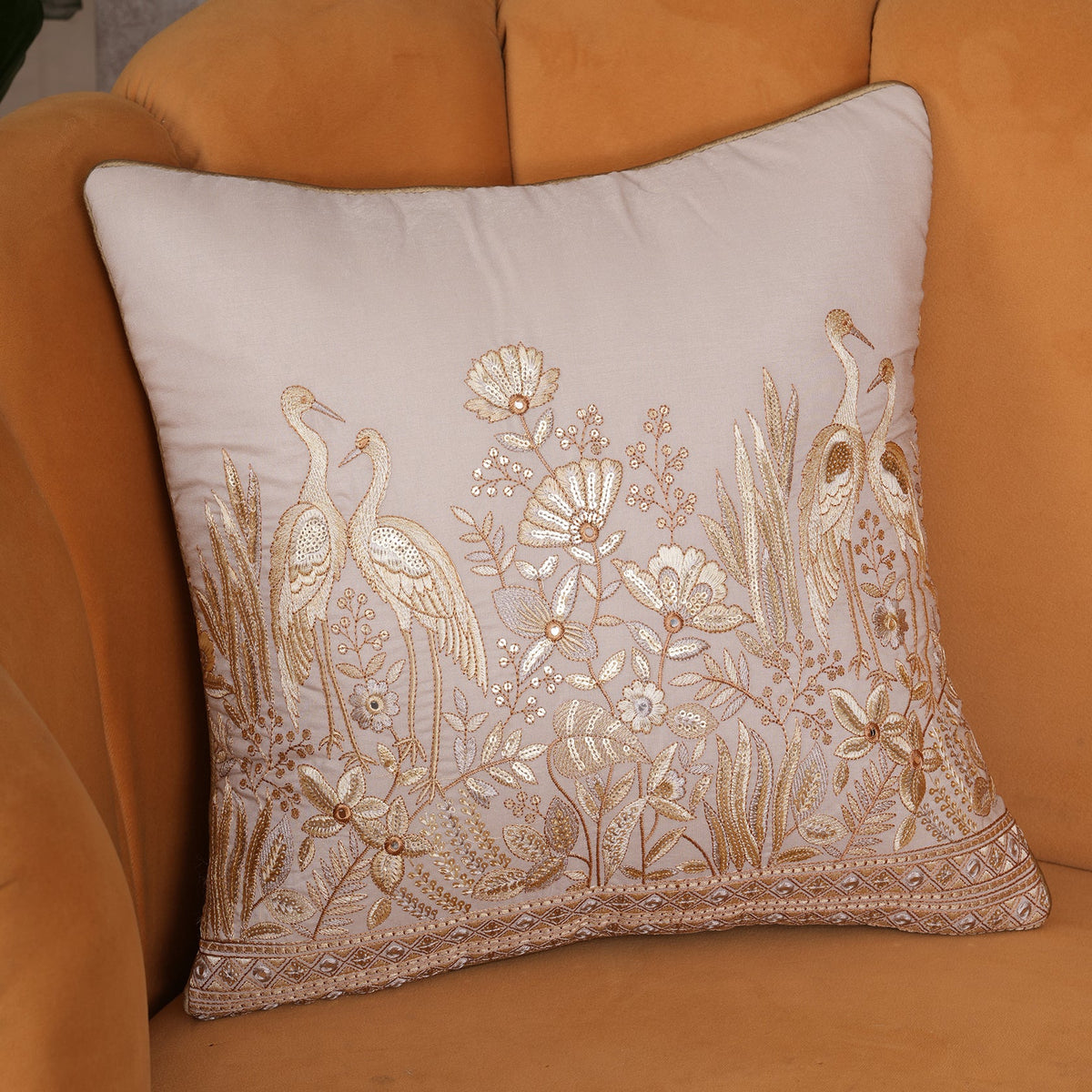 Flora & Feathers Cushion Cover