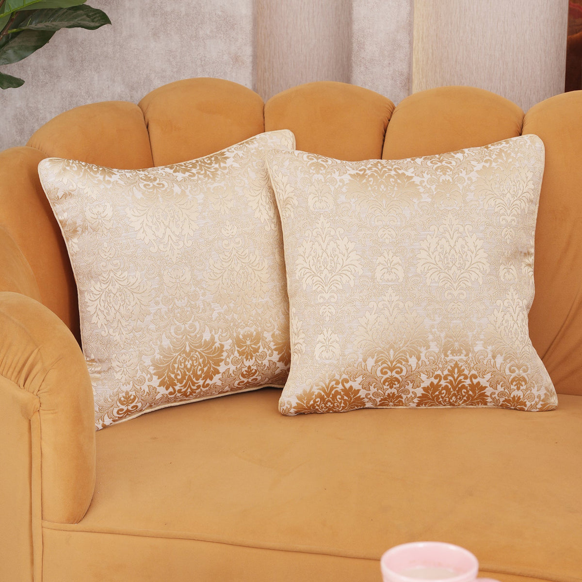 Damask Jacquard Cushion Cover 16 X 16 Inches