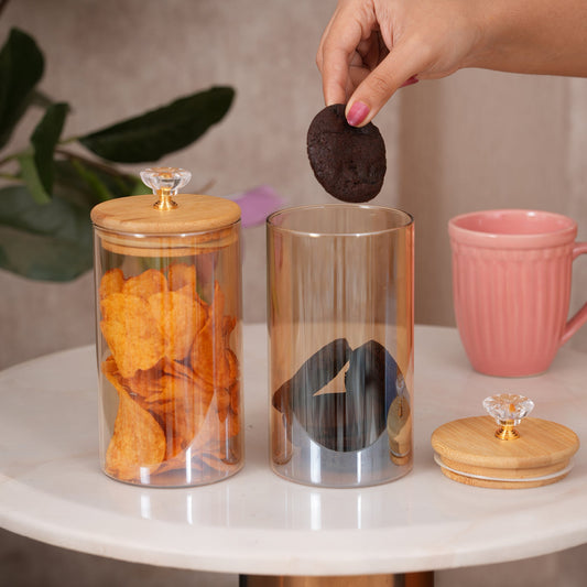 Glass Jar Storage Containers 750ML - Set of 2 | Airtight
