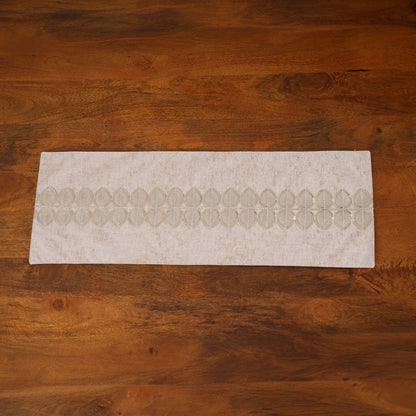 Embroidered Leaf-Vine Table Runner
