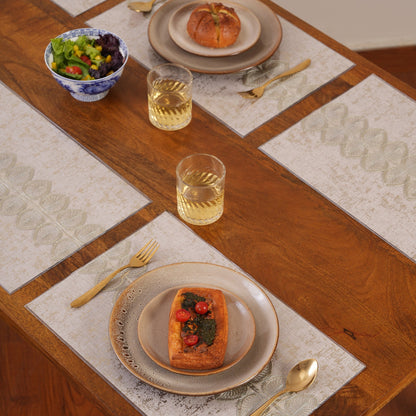 Metallic Leaf Table Mats
