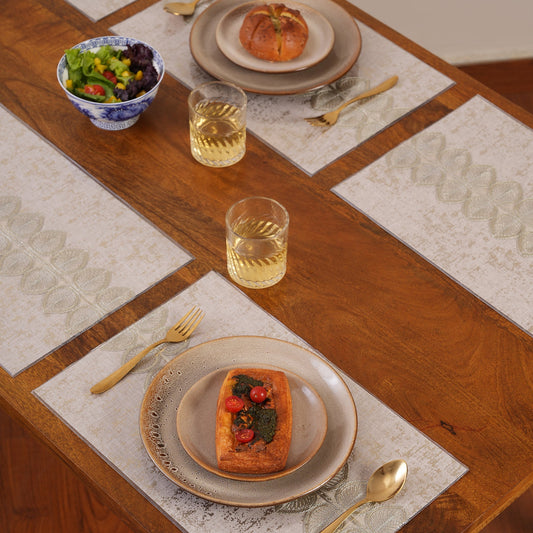 Metallic Leaf Table Mats
