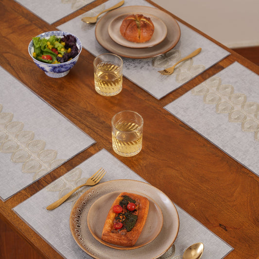 Metallic Leaf Table Mats