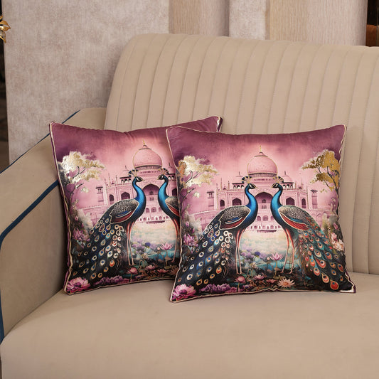 Regal Peacock Cushion Covers