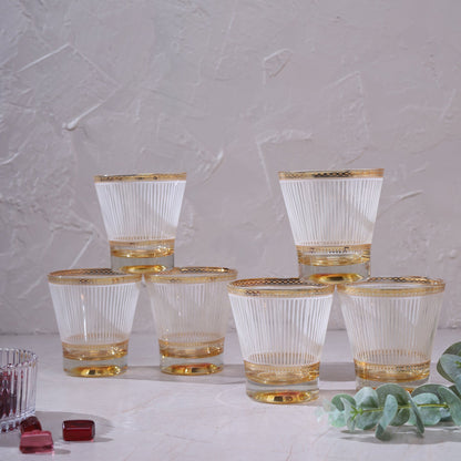 Lux Victoria Patterned Glasses Set of 6
