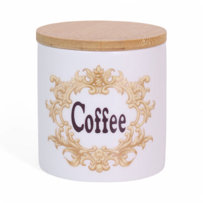 Coffee, Sugar & Tea Jar 850ML with Bamboo Lid & Tray Set of 3