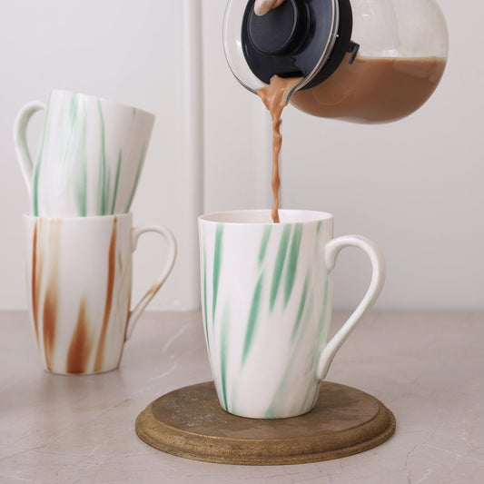 Premium Printed Ceramic Coffee Mugs Set of 4