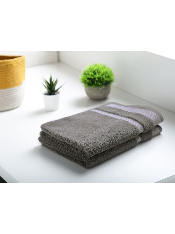 HOME 360 Blooms Softer 100% Cotton Hand Towels 40X60 CM | Set of 2 | Washed Ultra Absorbency | Dries Quicker | Perfect for everyday use