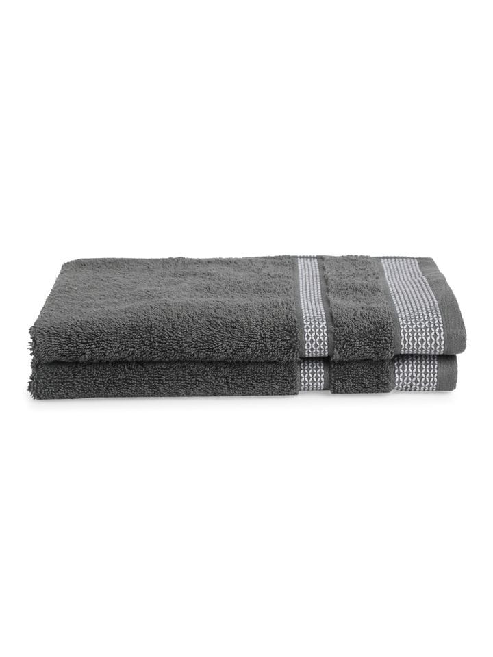 HOME 360 Blooms Softer 100% Cotton Hand Towels 40X60 CM | Set of 2 | Washed Ultra Absorbency | Dries Quicker | Perfect for everyday use