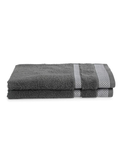 HOME 360 Blooms Softer 100% Cotton Hand Towels 40X60 CM | Set of 2 | Washed Ultra Absorbency | Dries Quicker | Perfect for everyday use