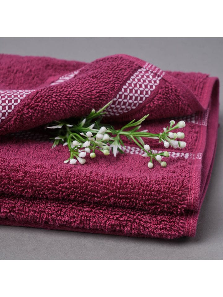HOME 360 Blooms Softer 100% Cotton Hand Towels 40X60 CM | Set of 2 | Washed Ultra Absorbency | Dries Quicker | Perfect for everyday use