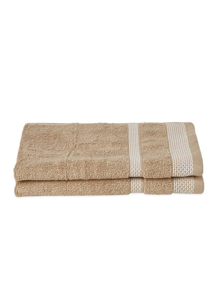 HOME 360 Blooms Softer 100% Cotton Hand Towels 40X60 CM | Set of 2 | Washed Ultra Absorbency | Dries Quicker | Perfect for everyday use