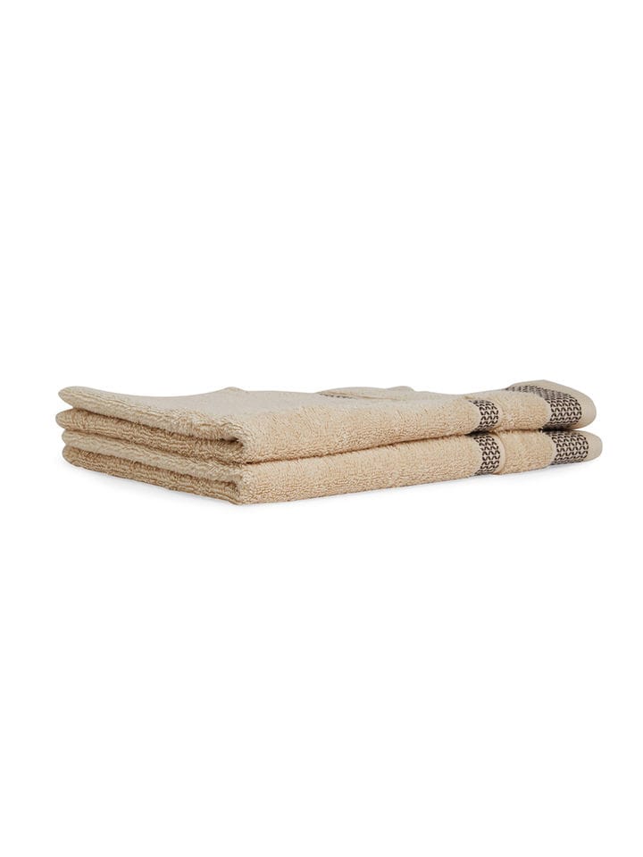 HOME 360 Blooms Softer 100% Cotton Hand Towels 40X60 CM | Set of 2 | Washed Ultra Absorbency | Dries Quicker | Perfect for everyday use