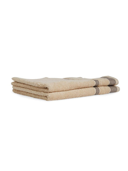 HOME 360 Blooms Softer 100% Cotton Hand Towels 40X60 CM | Set of 2 | Washed Ultra Absorbency | Dries Quicker | Perfect for everyday use
