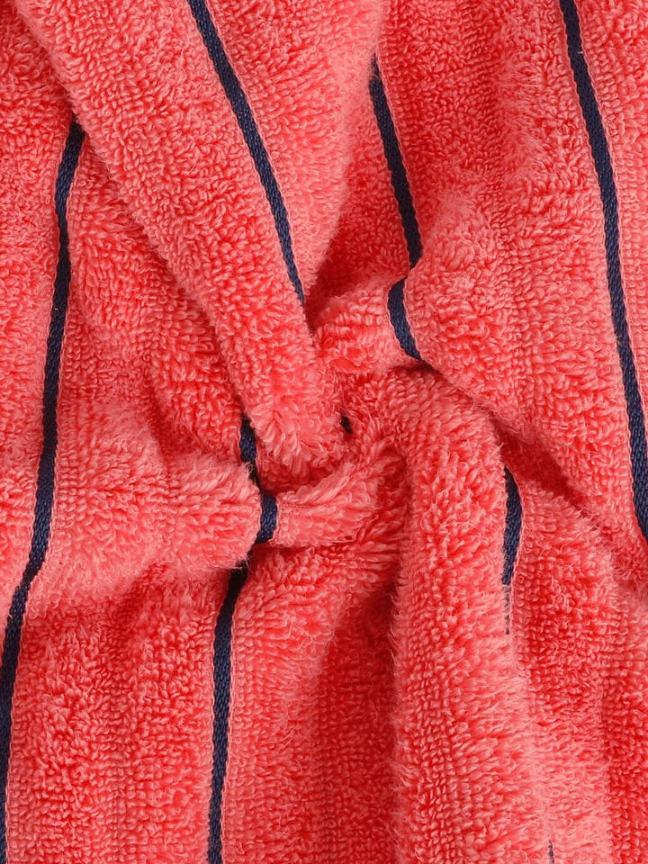 HOME 360 High Loft Ribbed 100% Cotton Hand Towels 40X60 CM | Set of 2 | Texture High Absorbency | Dries Quicker | Perfect for everyday use