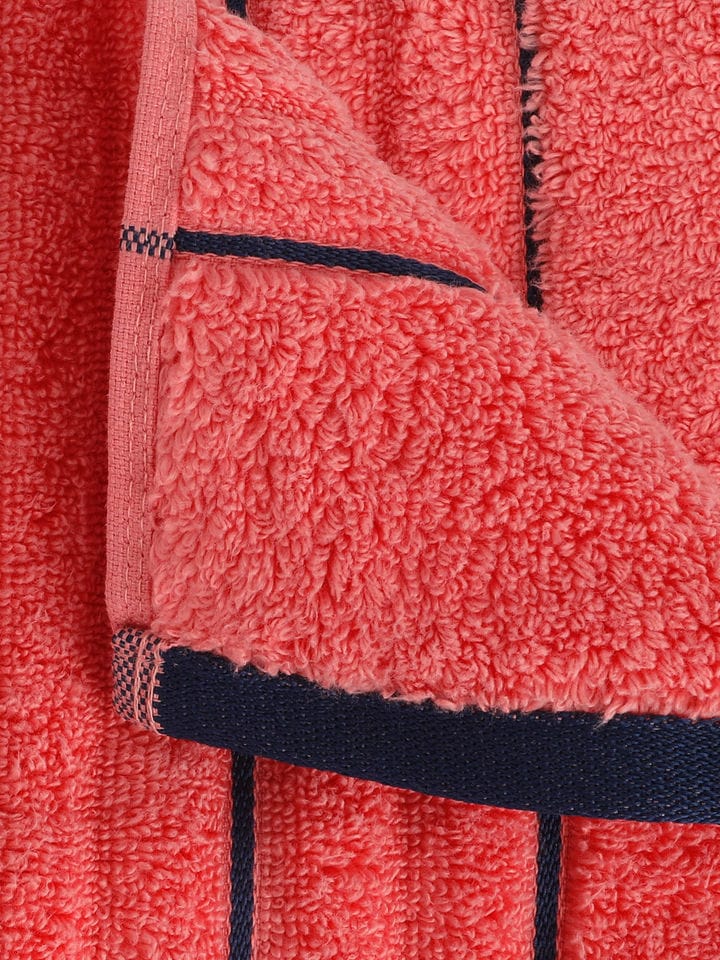 HOME 360 High Loft Ribbed 100% Cotton Hand Towels 40X60 CM | Set of 2 | Texture High Absorbency | Dries Quicker | Perfect for everyday use