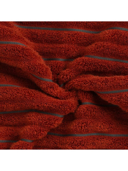 HOME 360 High Loft Ribbed 100% Cotton Hand Towels 40X60 CM | Set of 2 | Texture High Absorbency | Dries Quicker | Perfect for everyday use
