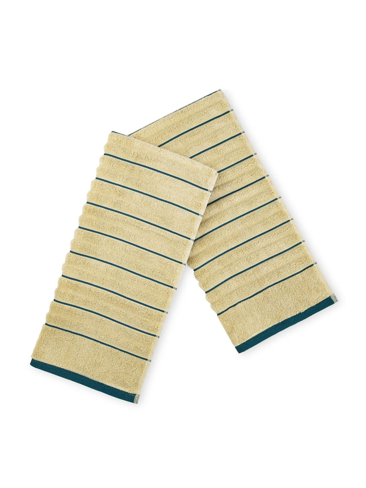 HOME 360 High Loft Ribbed 100% Cotton Hand Towels 40X60 CM | Set of 2 | Texture High Absorbency | Dries Quicker | Perfect for everyday use